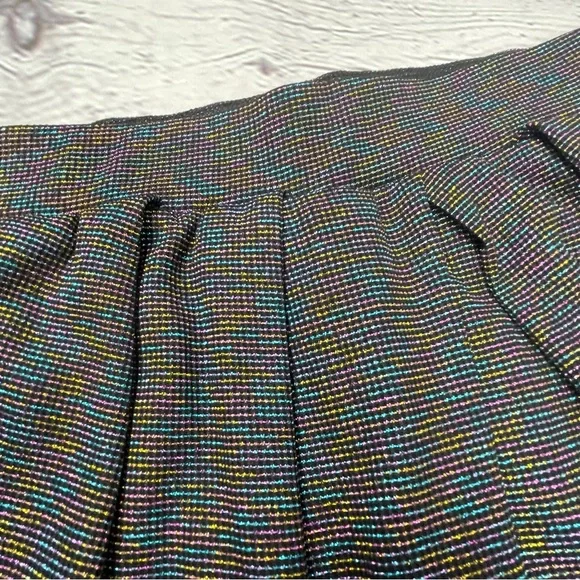 TEREZ multicolor metallic pleated high waist lightweight stretch pants, size S - Picture 8 of 13